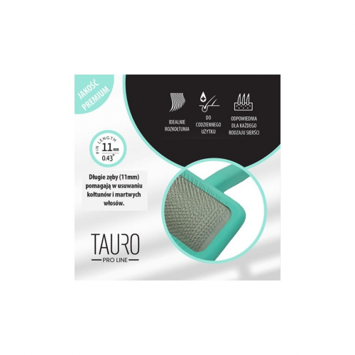 Tauro Szczotka Groomerska Prostokątna Mięta S